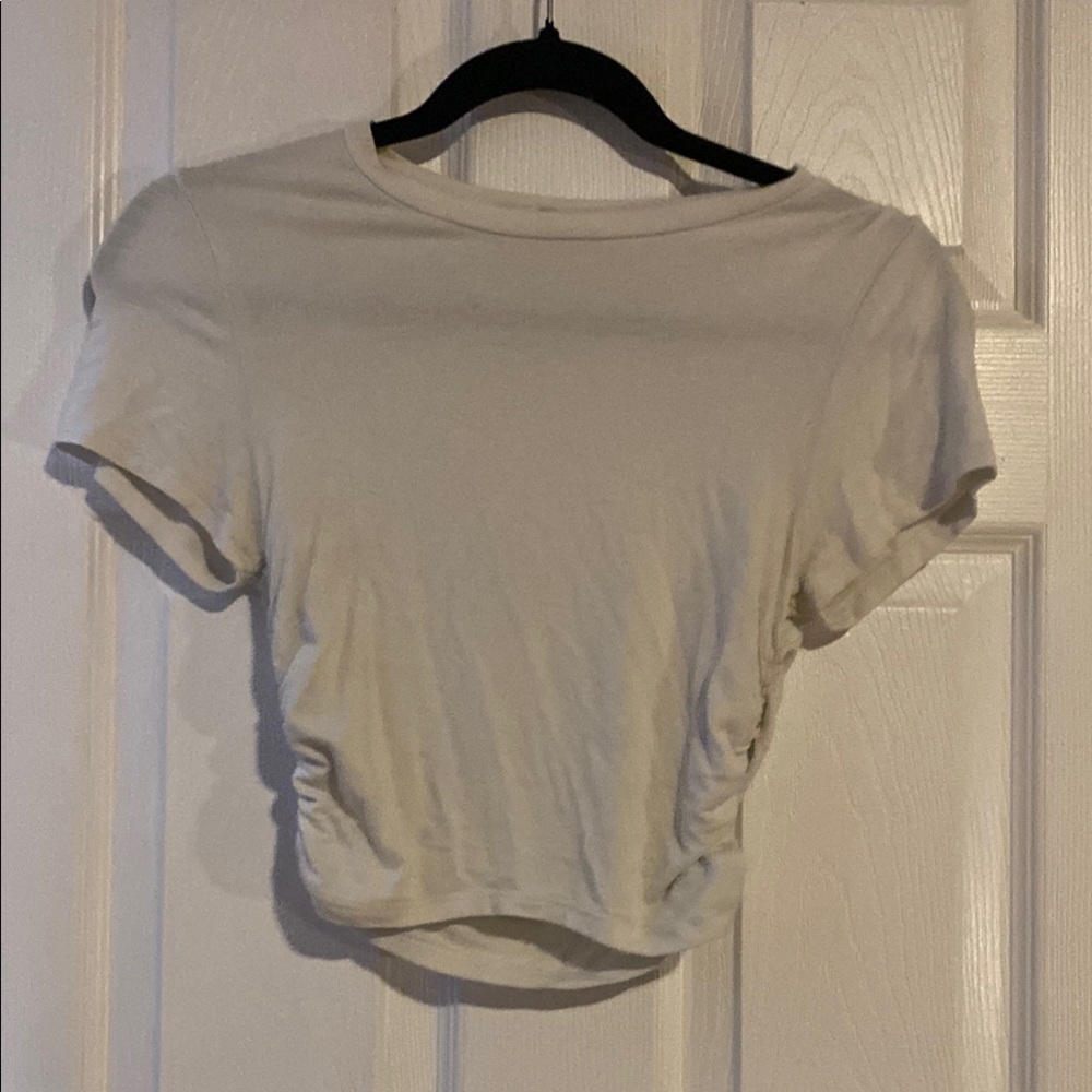Super cute white crop top.